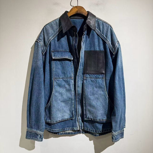 디스트레스트 루즈자켓 (Distressed loose jacket)