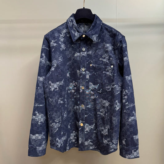 텍스처 데님자켓 (textured denim jacket)