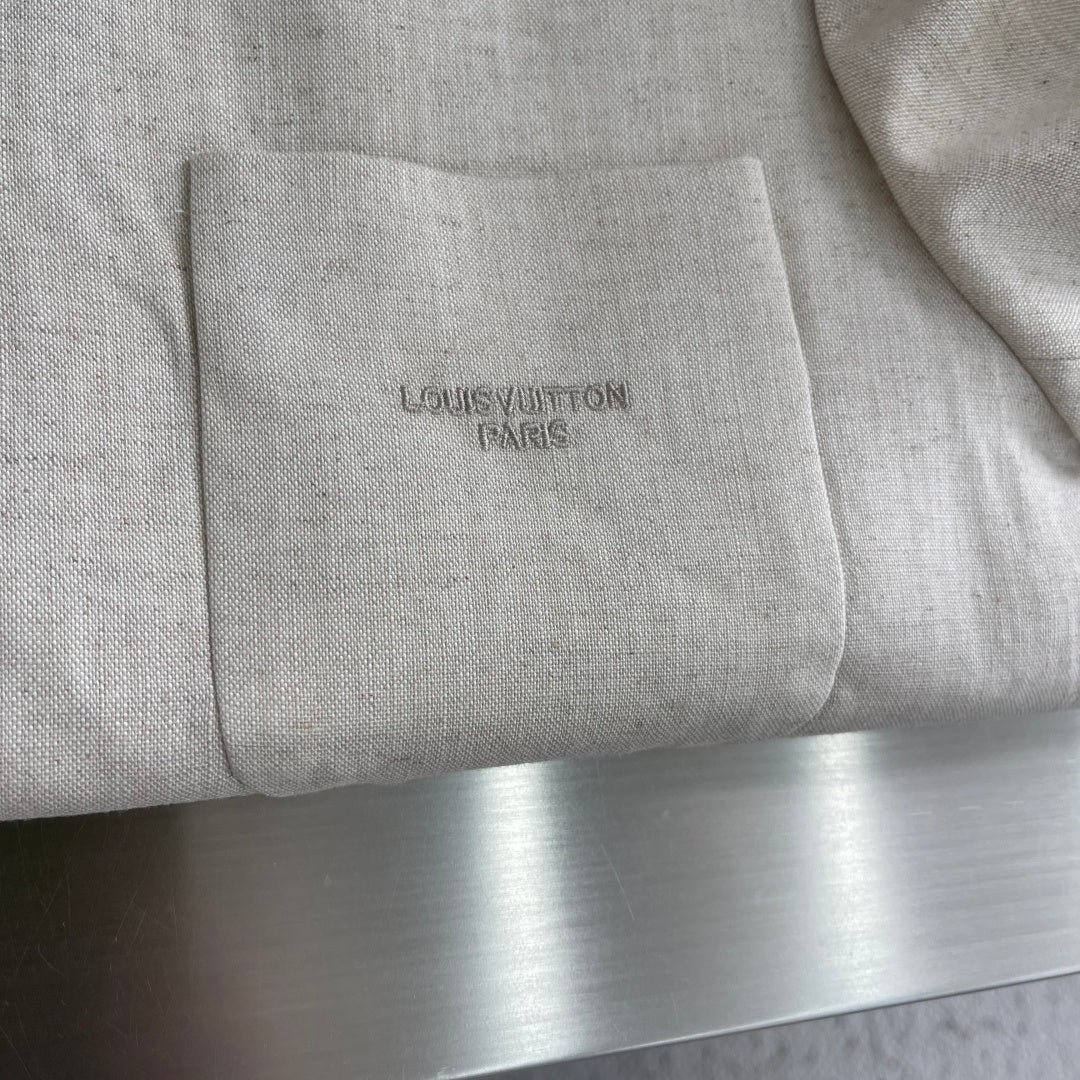 리버시블 노칼라 재킷 (Reversible collarless jacket)