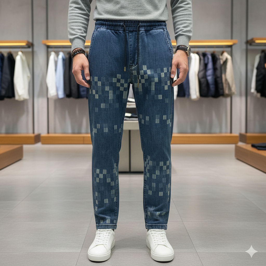 체커보드 밴딩바지 (Checkerboard banding pants)