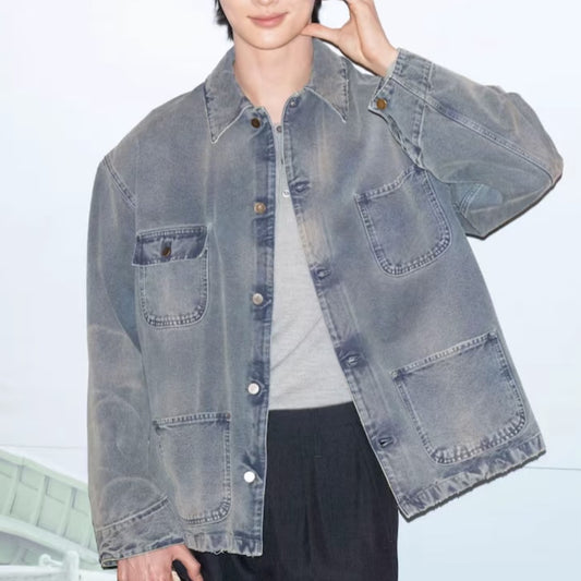 워싱 데님 자켓 (washed denim jacket)