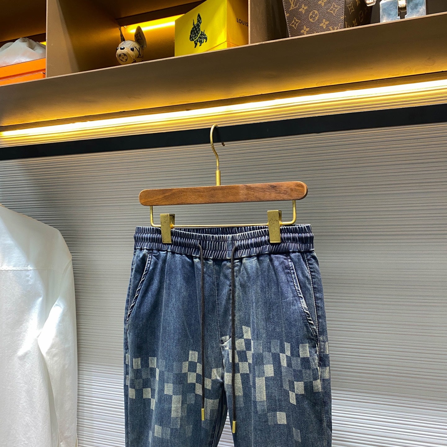 체커보드 밴딩바지 (Checkerboard banding pants)