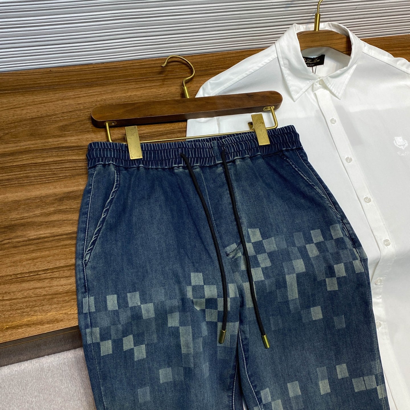 체커보드 밴딩바지 (Checkerboard banding pants)