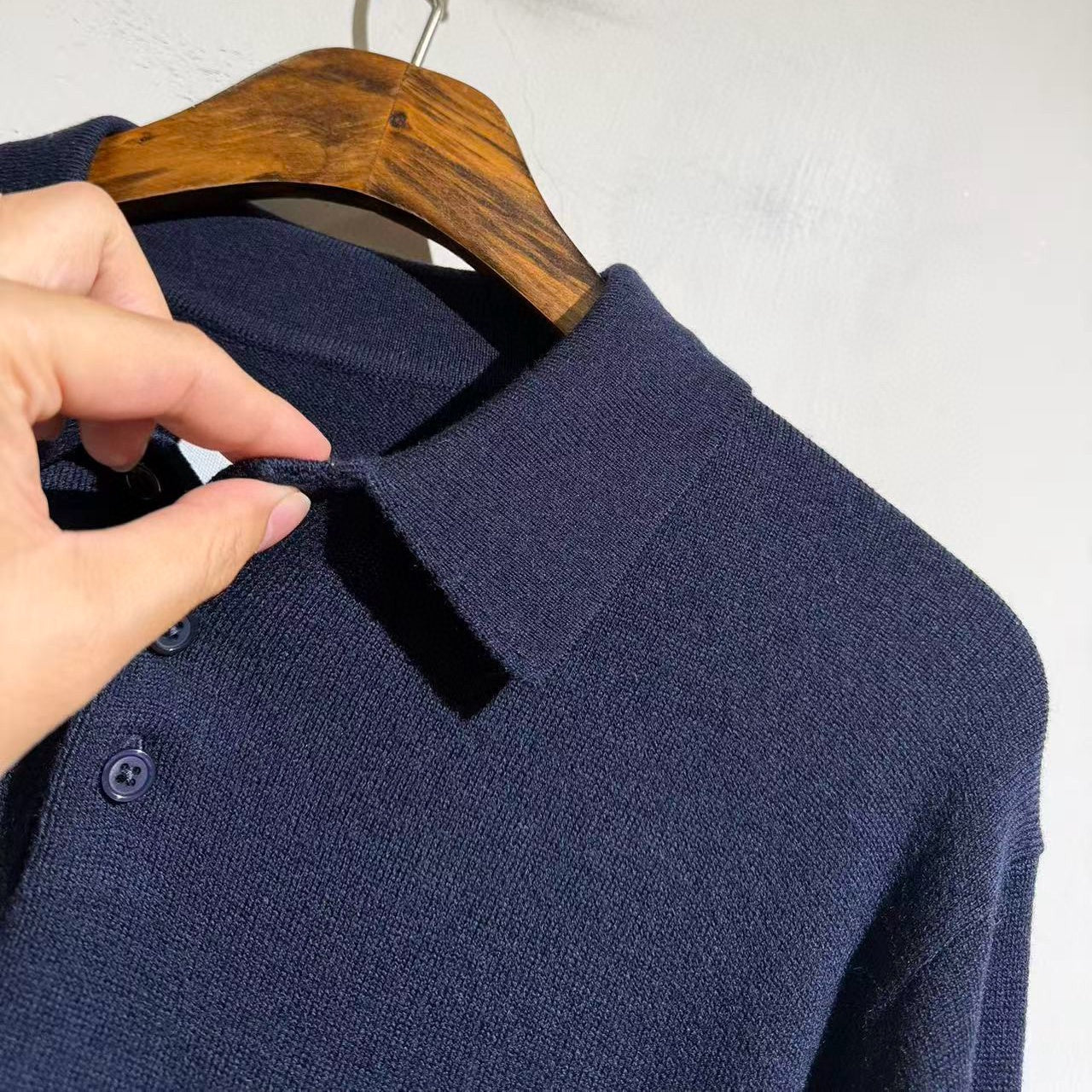 클래식 라펠 니트 (classic lapel knit)