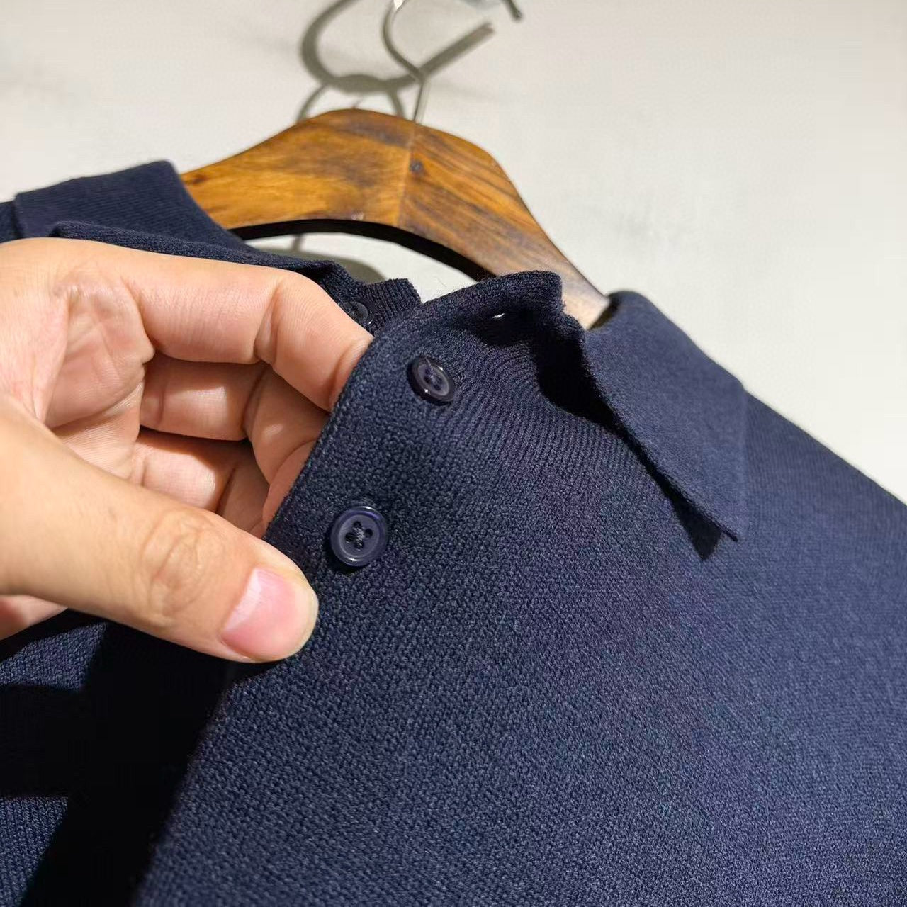 클래식 라펠 니트 (classic lapel knit)