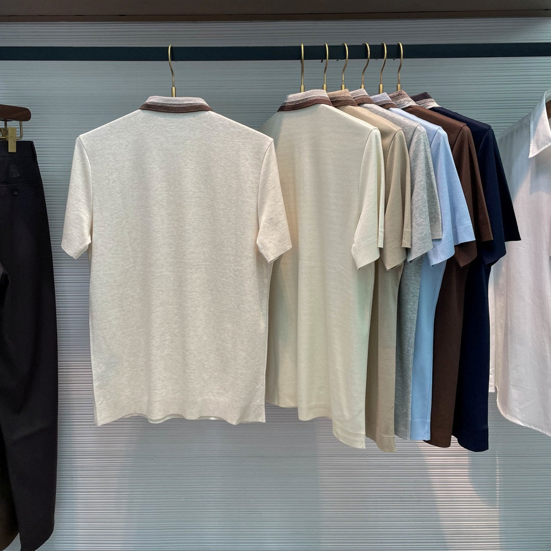 럭스 배색 티셔츠 (Luxe Color-Block T-Shirt)