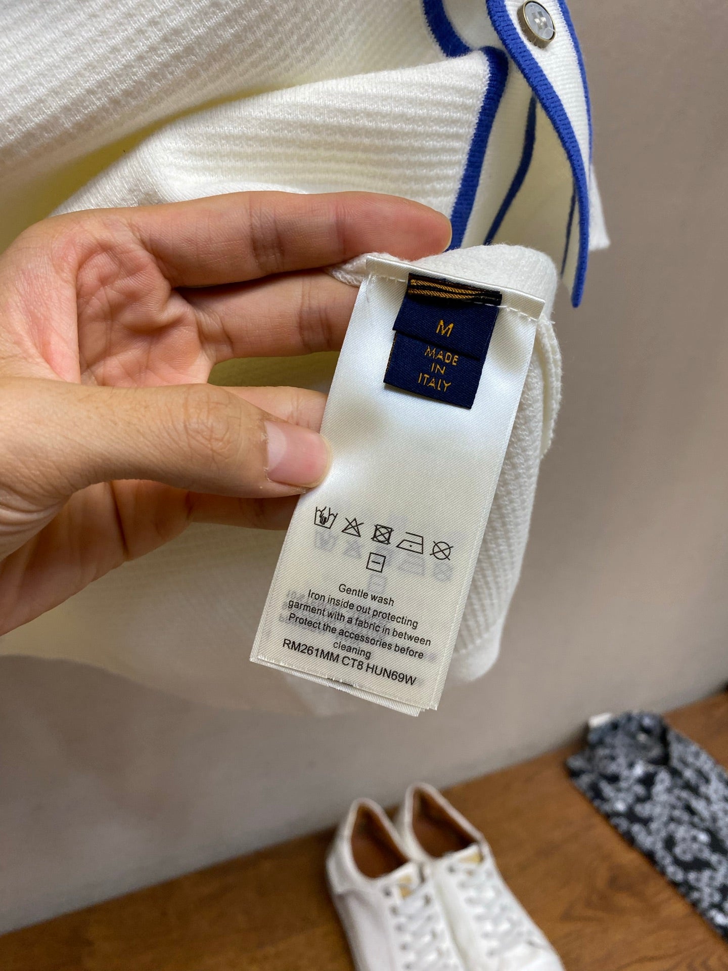 와플 컬러블록 반팔셔츠 (Waffle color-block short-sleeve shirt)