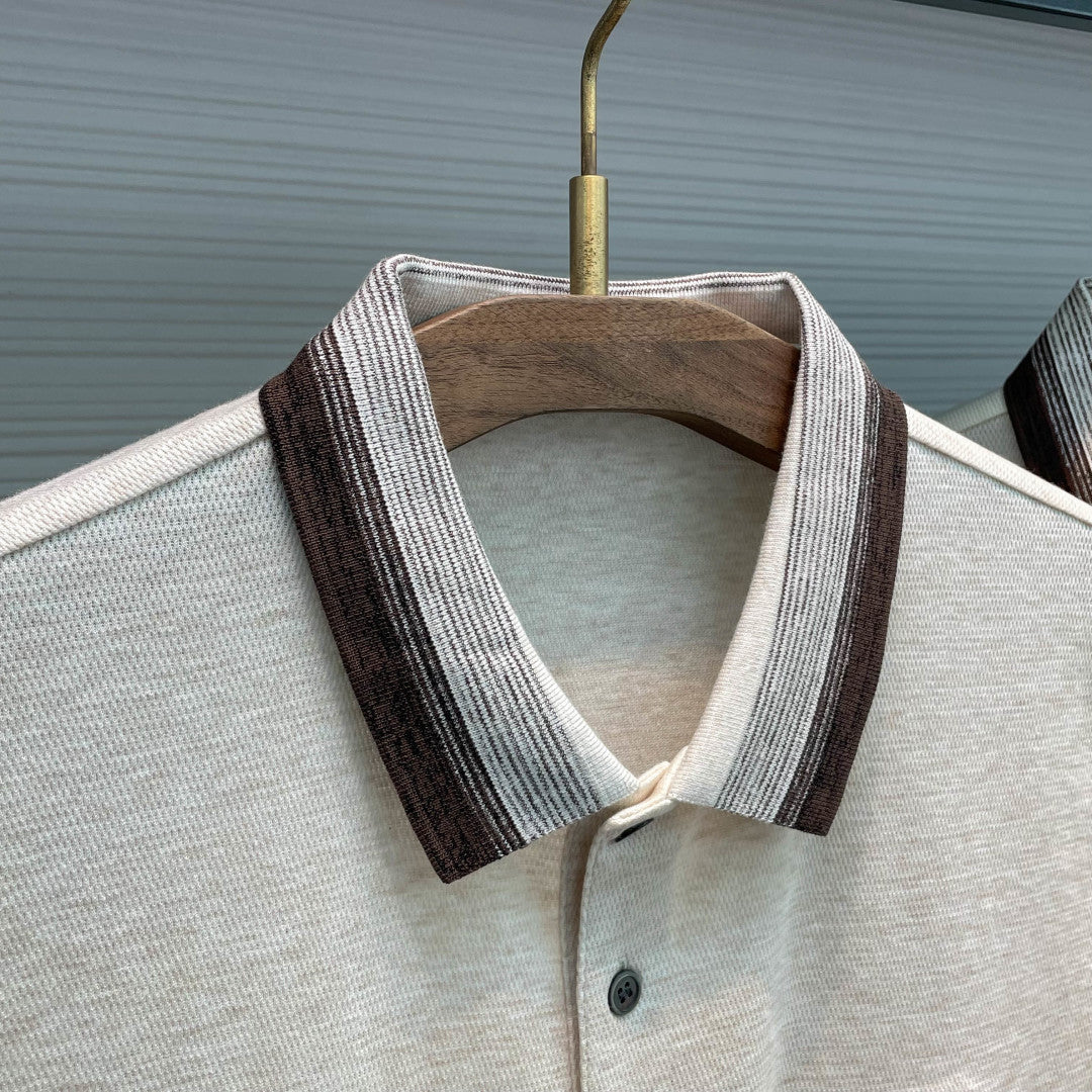 럭스 배색 티셔츠 (Luxe Color-Block T-Shirt)