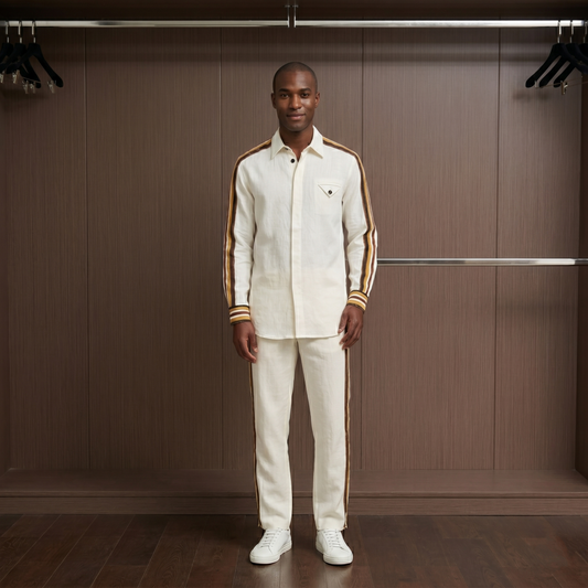 텍스처 셔츠, 팬츠 세트 (Textured shirt and pants set)