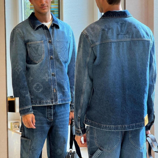 블루 워싱 청자켓 (Blue washed denim jacket)