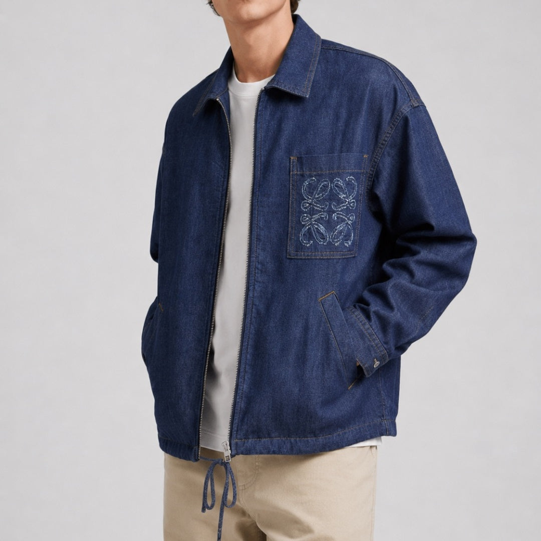 자수 패치 집업 (Embroidered patch zip-up)