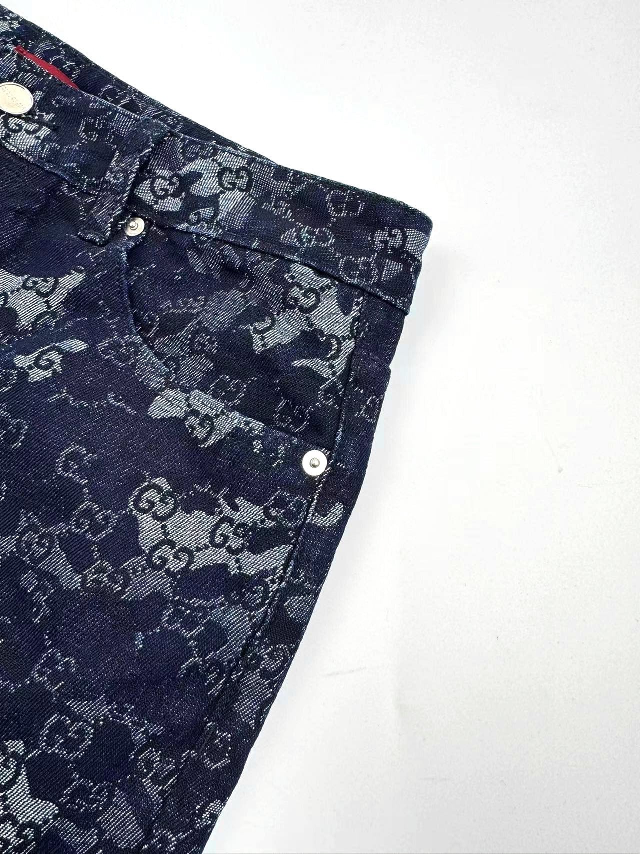 울오버 자카드 데님셋업 (Wool over jacquard denim set)