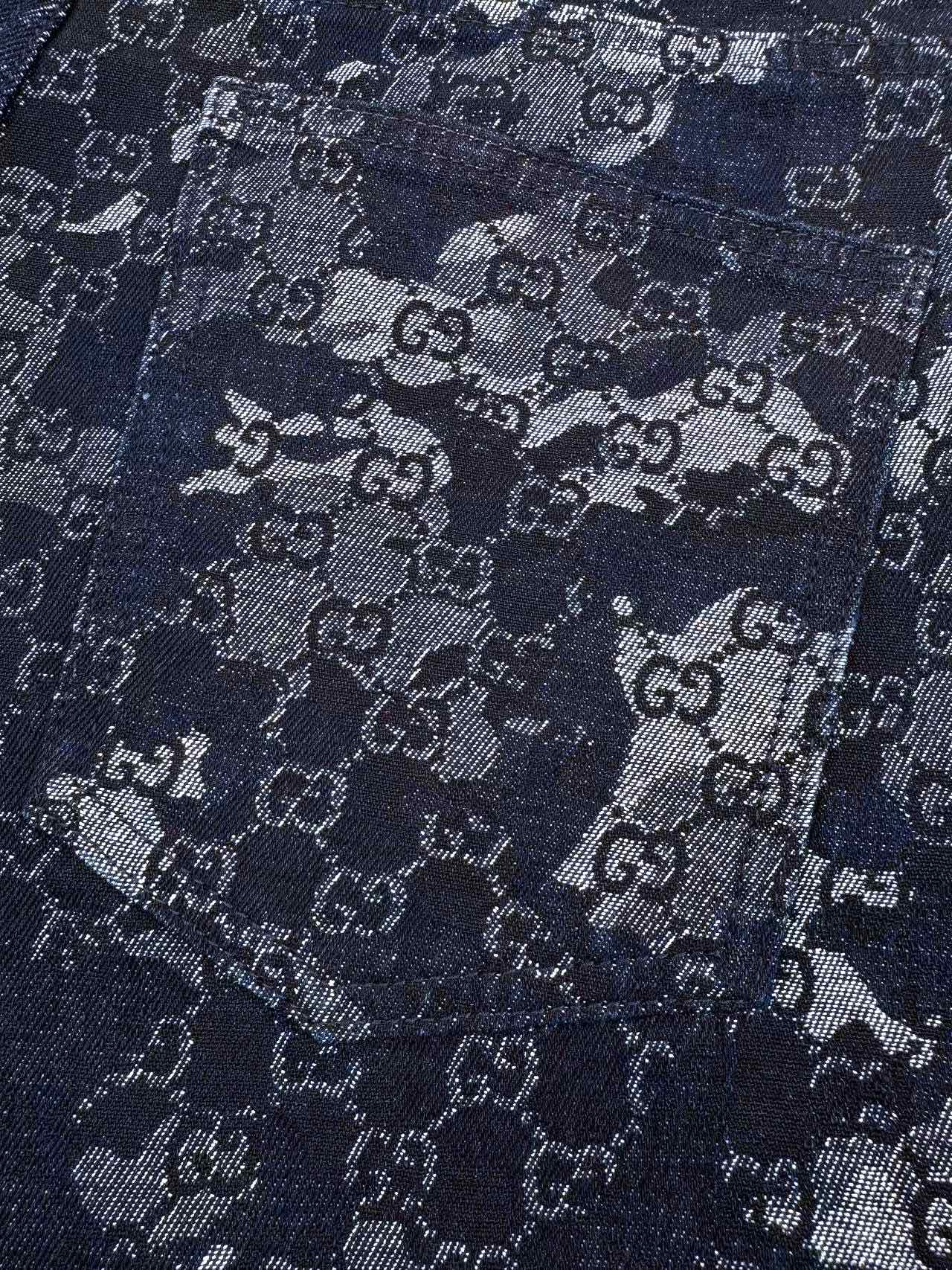 울오버 자카드 데님셋업 (Wool over jacquard denim set)