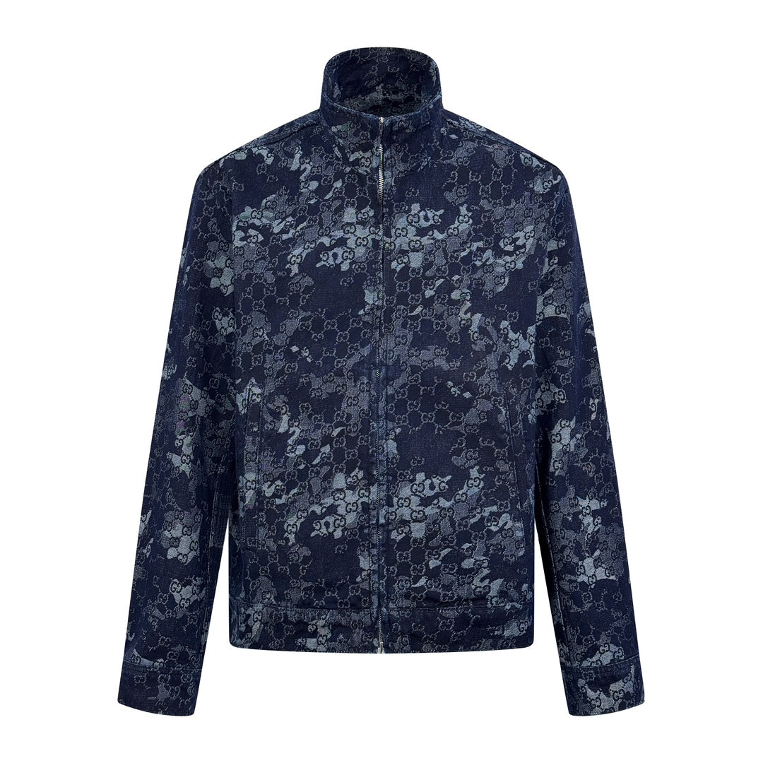 울오버 자카드 데님셋업 (Wool over jacquard denim set)