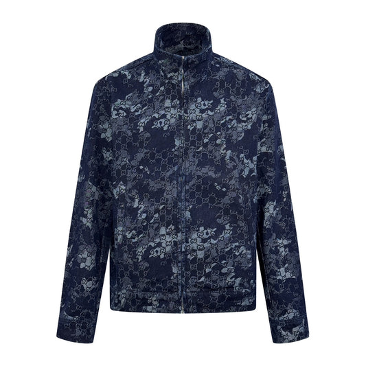 울오버 자카드 데님셋업 (Wool over jacquard denim set)