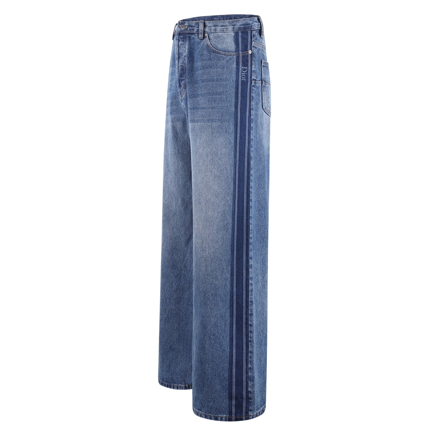사이드 라인 데님팬츠 (Side-stripe denim pants)