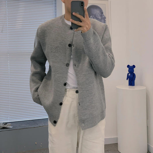 울 혼방 패치가디건 (Wool Blend Patch Cardigan)