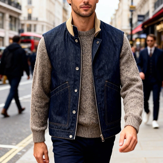 레이어링 조끼 (herringbone vest)