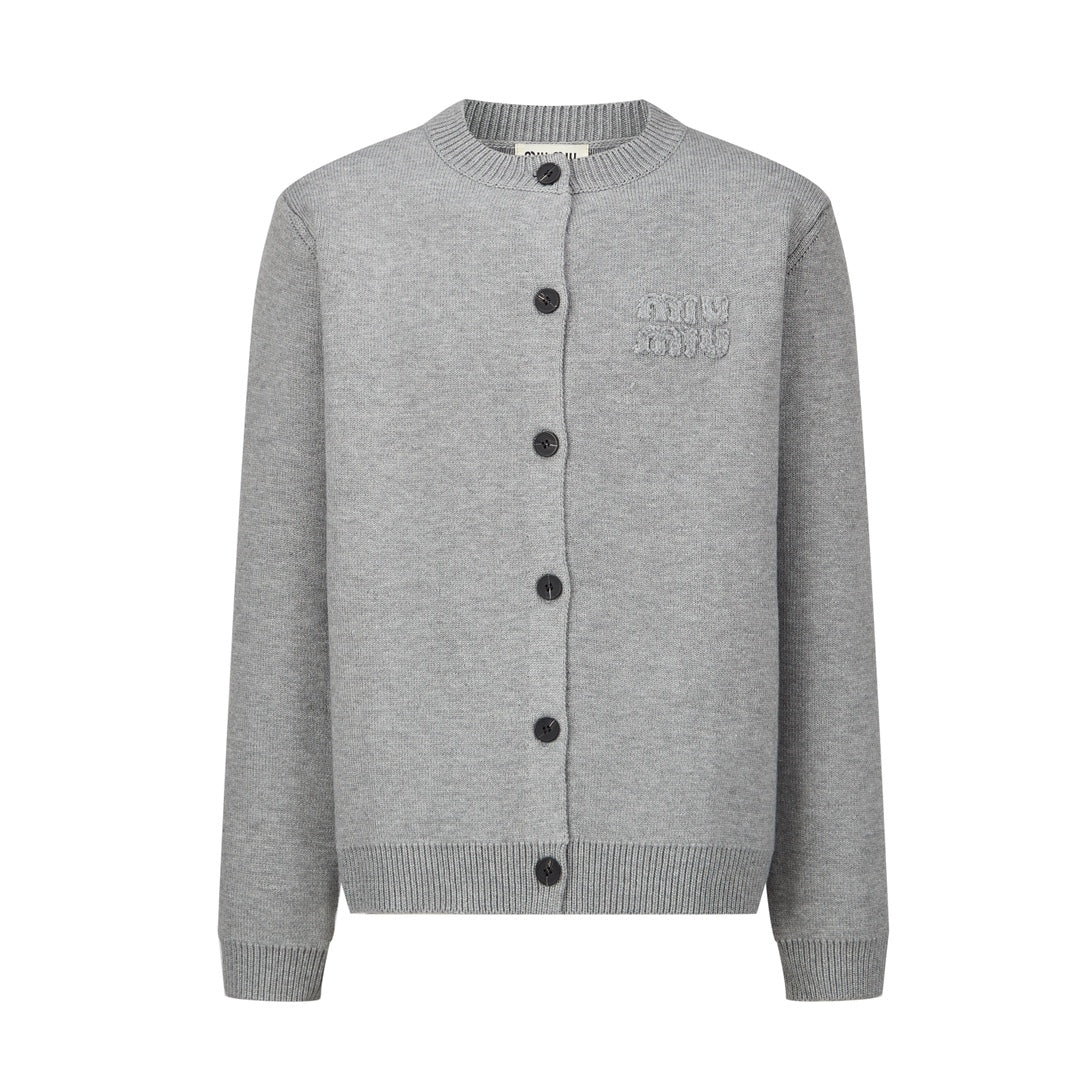울 혼방 패치가디건 (Wool Blend Patch Cardigan)