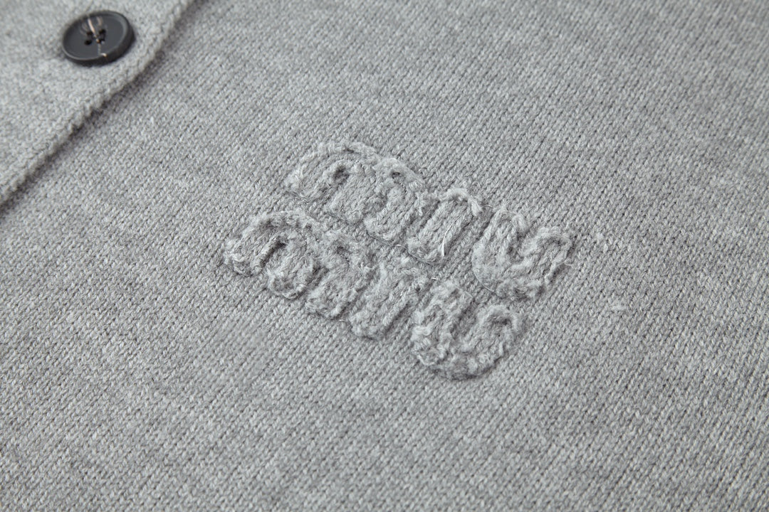 울 혼방 패치가디건 (Wool Blend Patch Cardigan)