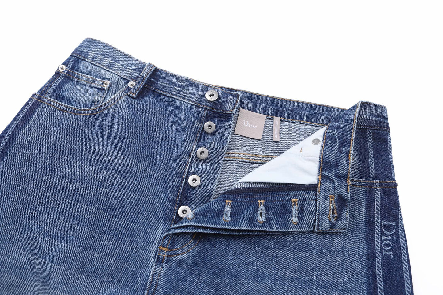 사이드 라인 데님팬츠 (Side-stripe denim pants)
