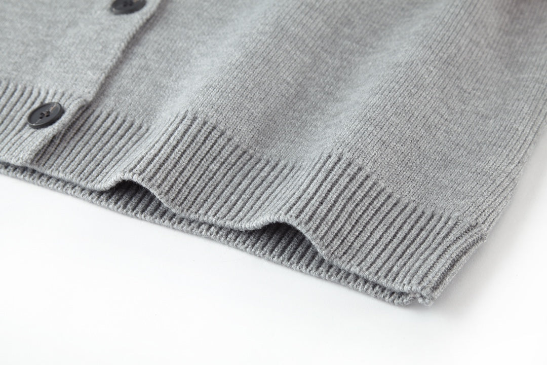 울 혼방 패치가디건 (Wool Blend Patch Cardigan)