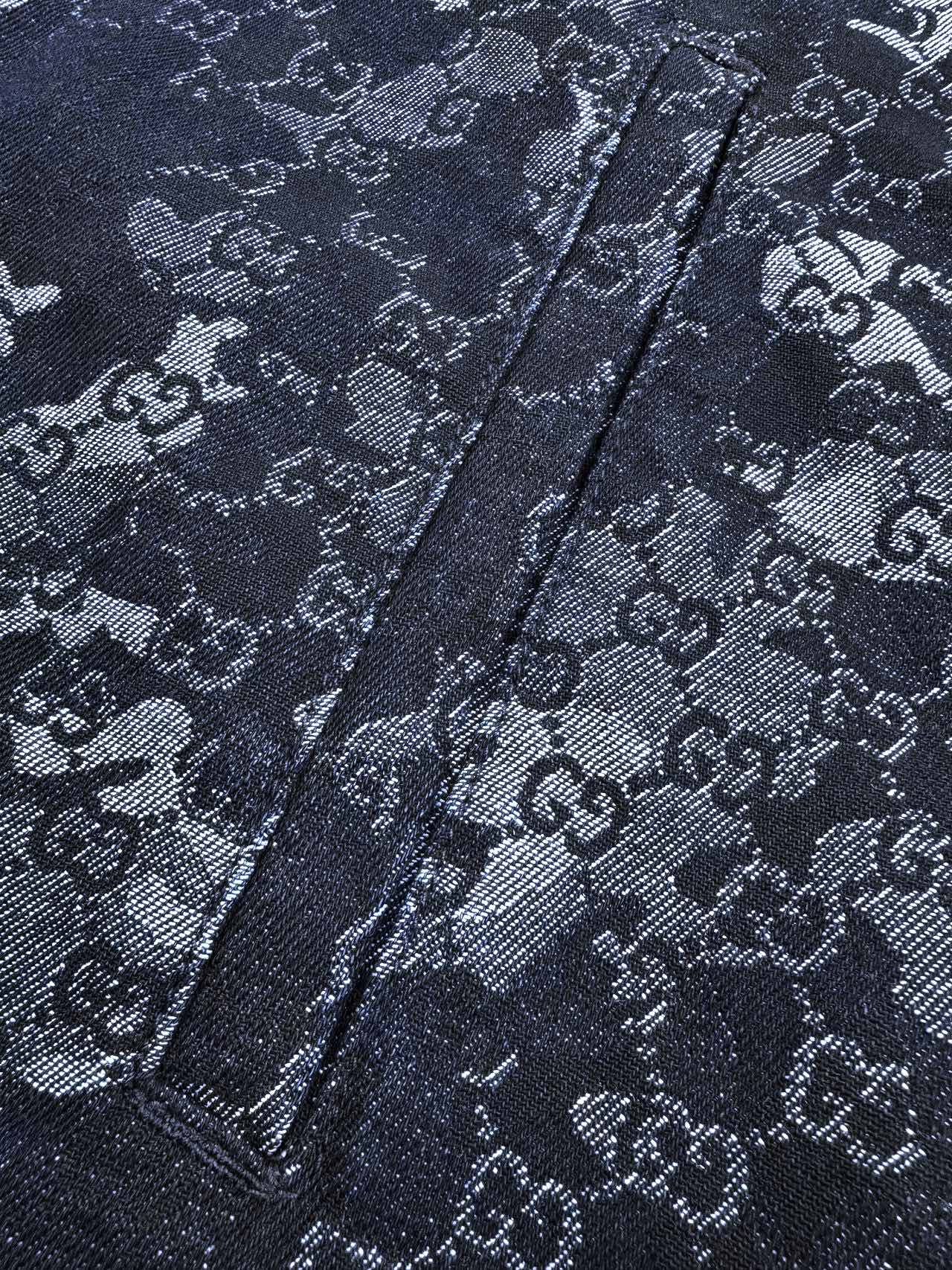 울오버 자카드 데님셋업 (Wool over jacquard denim set)