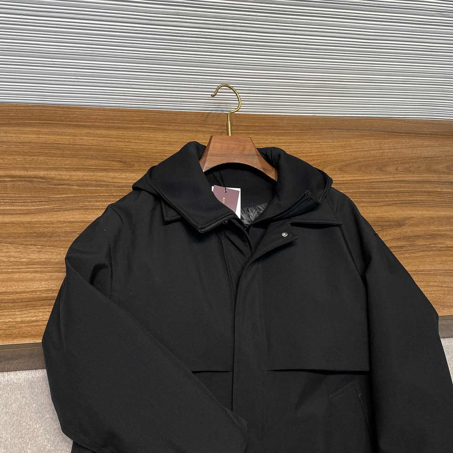 매트 트윌 롱 다운 코트 (Matte twill long down coat)