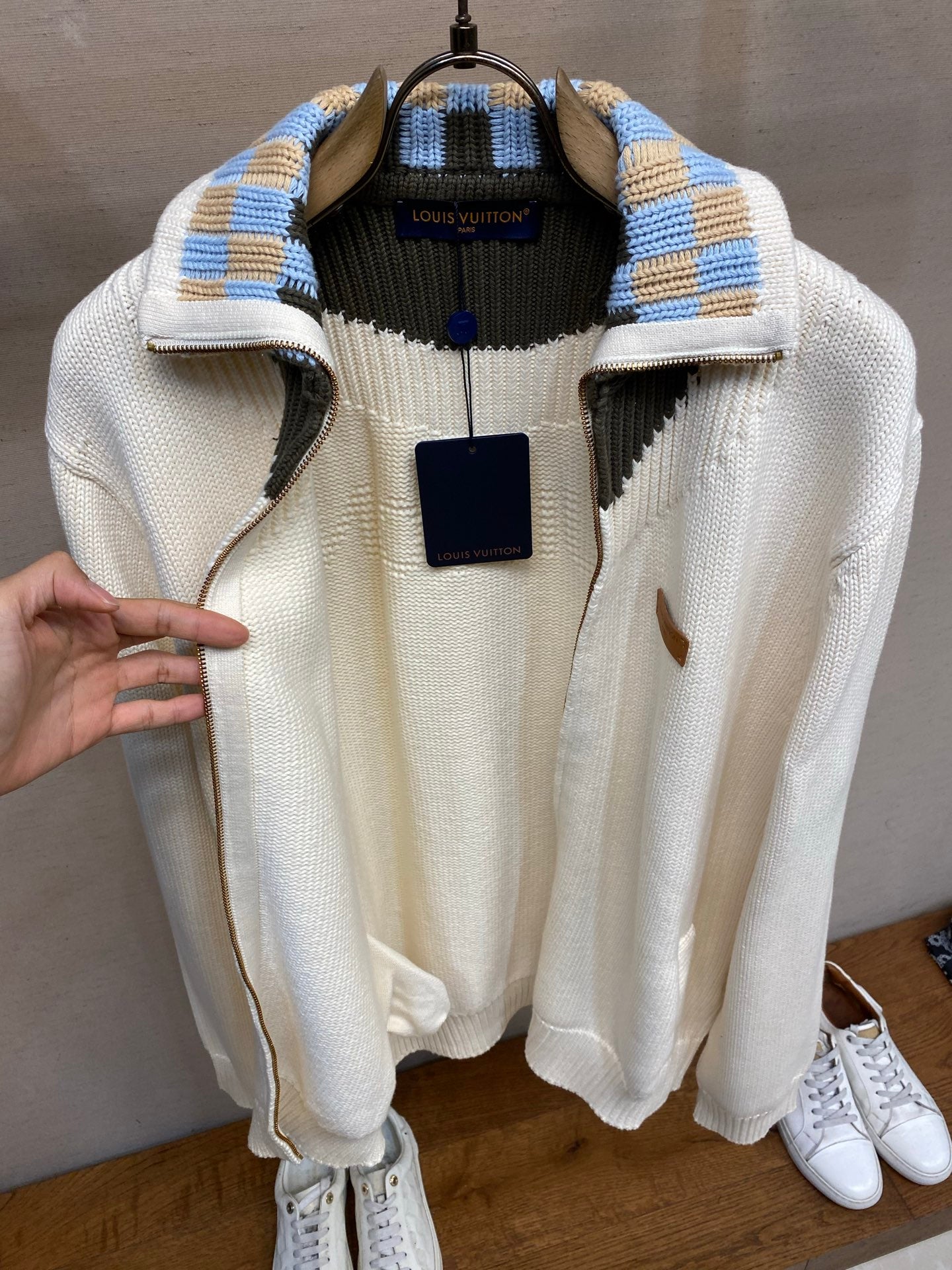 블록 칼라 가디건 (block collar cardigan)