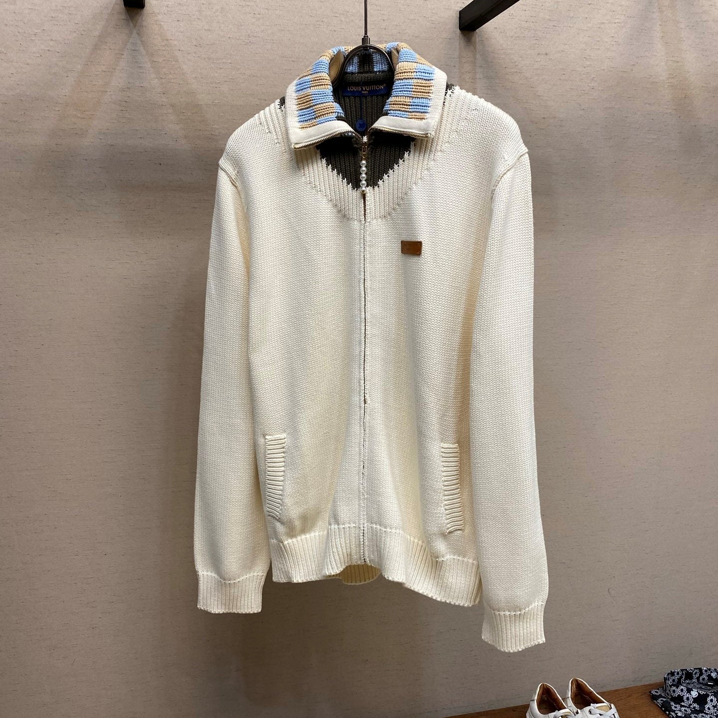 블록 칼라 가디건 (block collar cardigan)