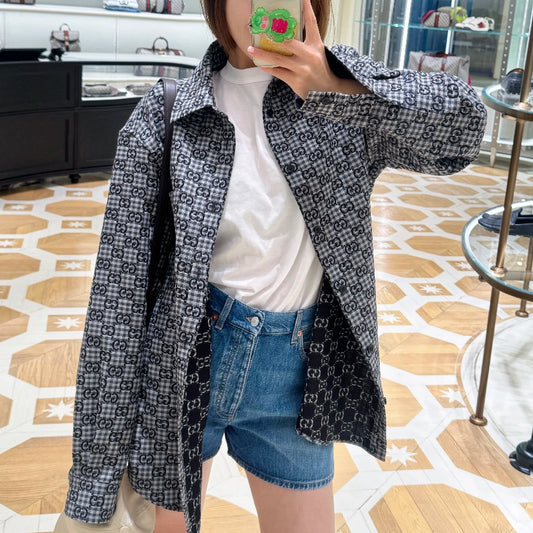 자카드 로고 셔츠 (jacquard logo shirt)