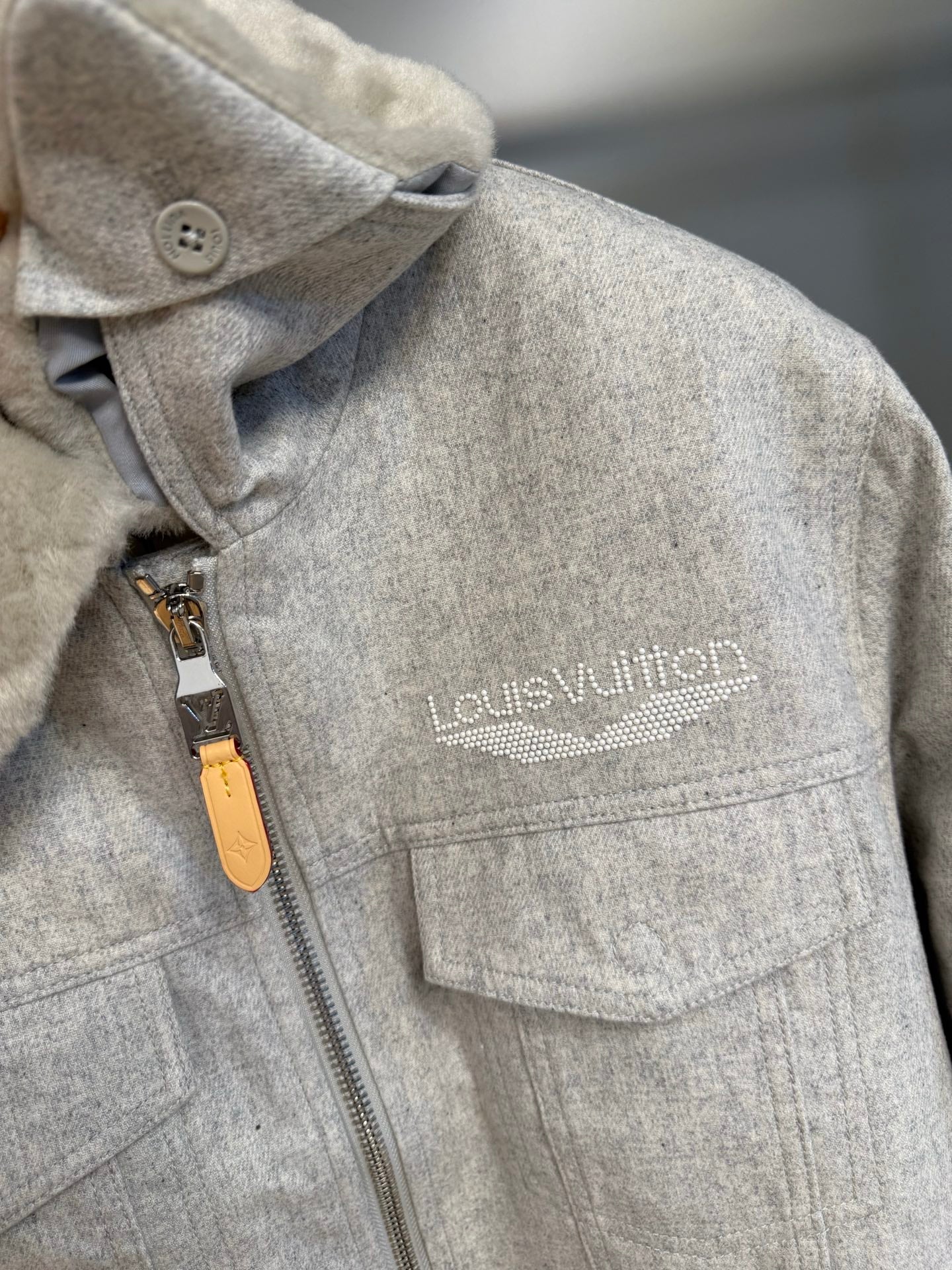 울 퍼칼라 자켓 (Wool fur collar jacket)