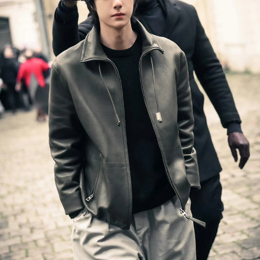 올리브 양가죽자켓 (Olive Sheepskin Jacket)