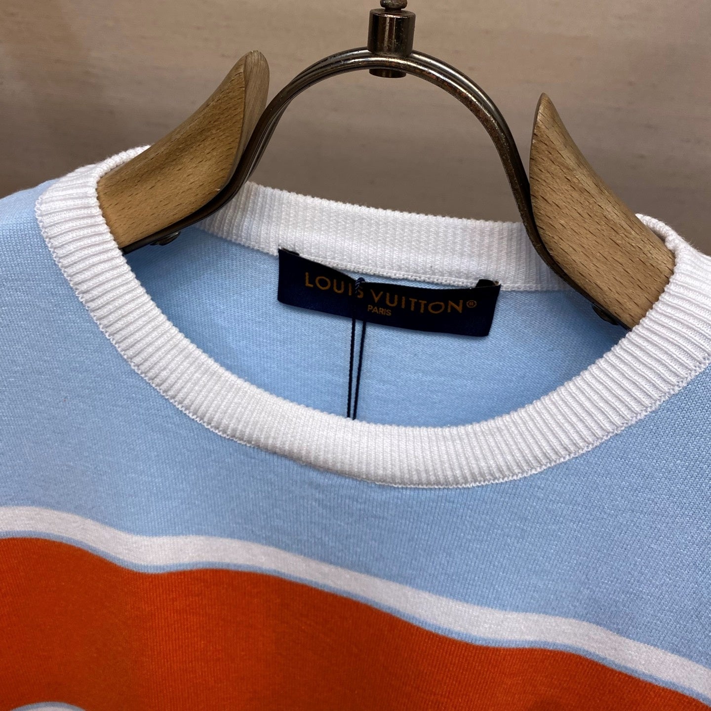 컬러 블록 스트라이프 반팔티셔츠 (Color block striped short-sleeve t-shirt)