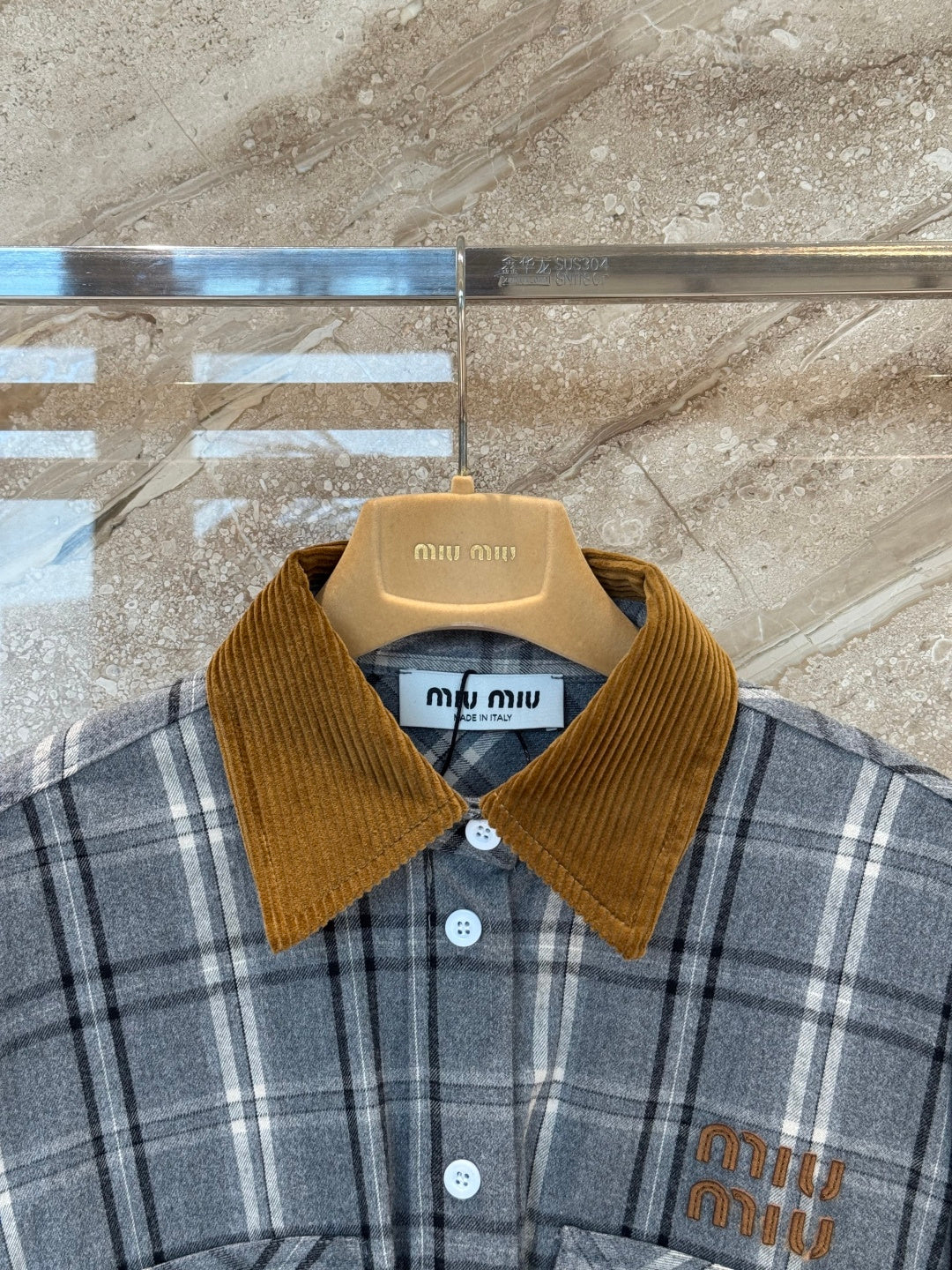플란넬 체크 셔츠 드레스 (Flannel check shirt dress)