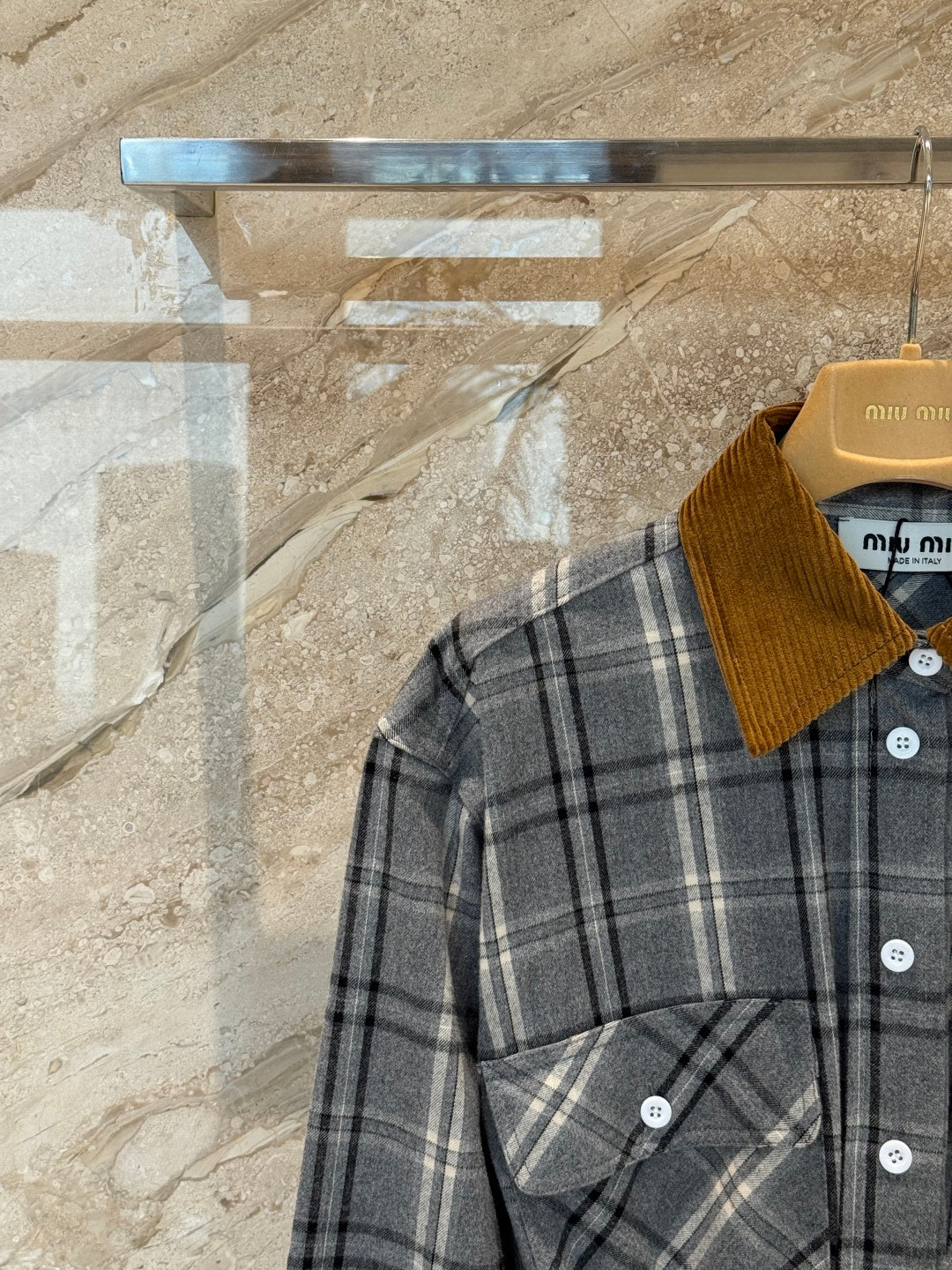 플란넬 체크 셔츠 드레스 (Flannel check shirt dress)