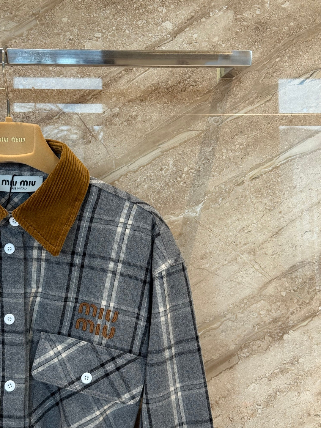 플란넬 체크 셔츠 드레스 (Flannel check shirt dress)
