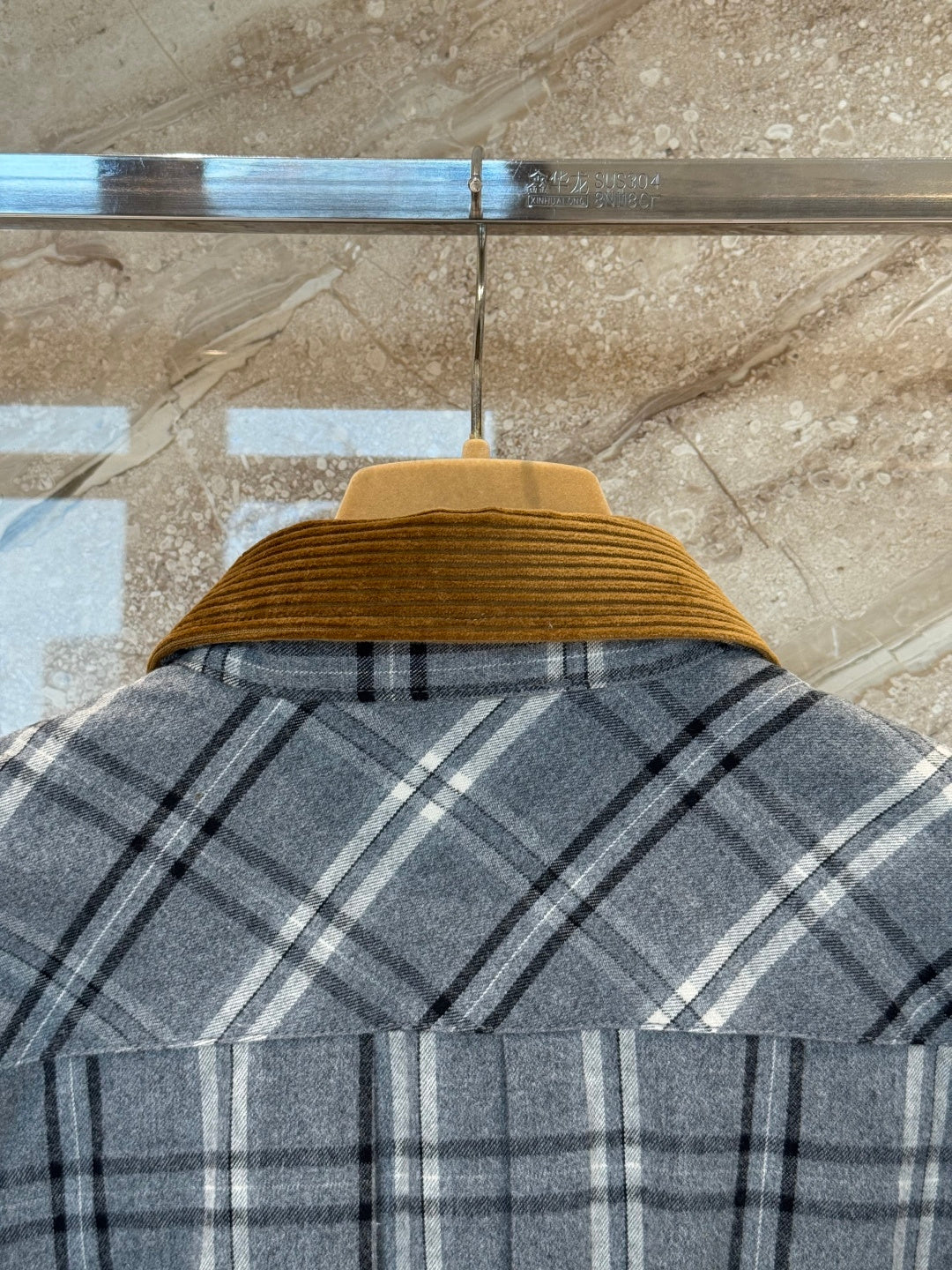 플란넬 체크 셔츠 드레스 (Flannel check shirt dress)