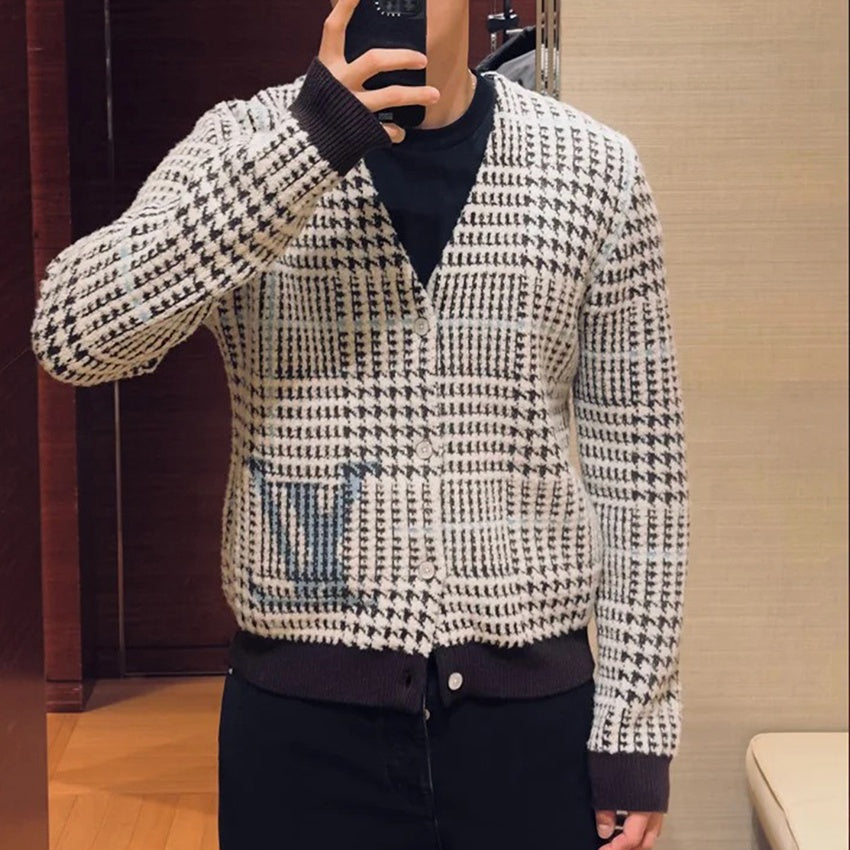 하운드투스 가디건 (houndstooth cardigan)