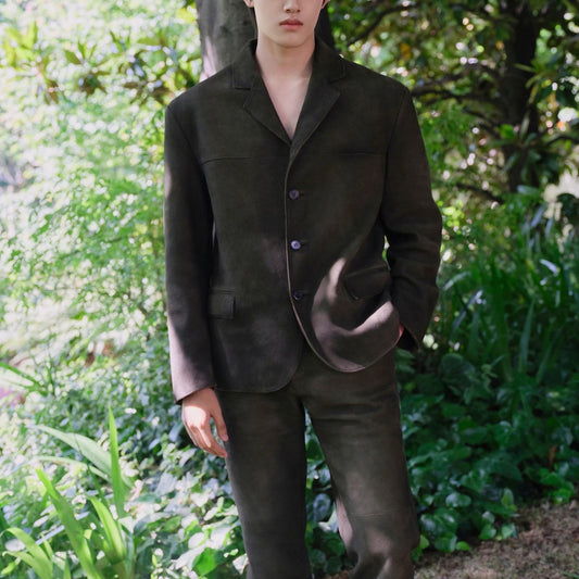 봄버 양가죽 자켓 (Bomber sheepskin jacket)