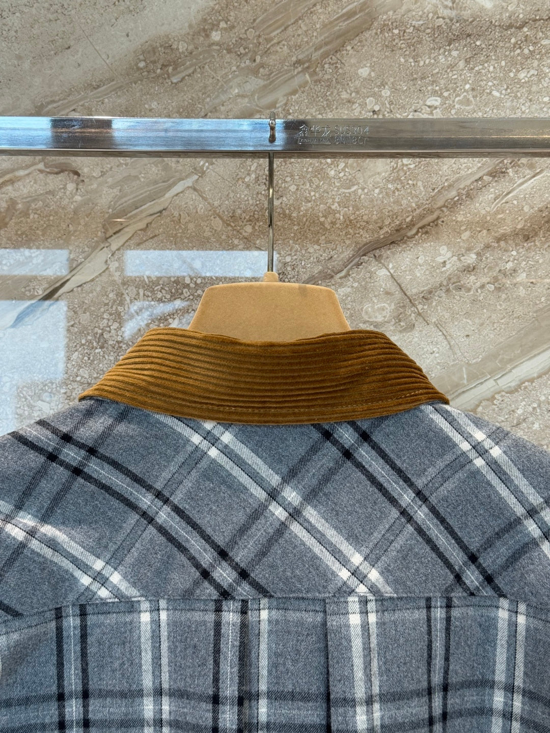 플란넬 체크 셔츠 투피스 (Flannel check shirt two-piece)