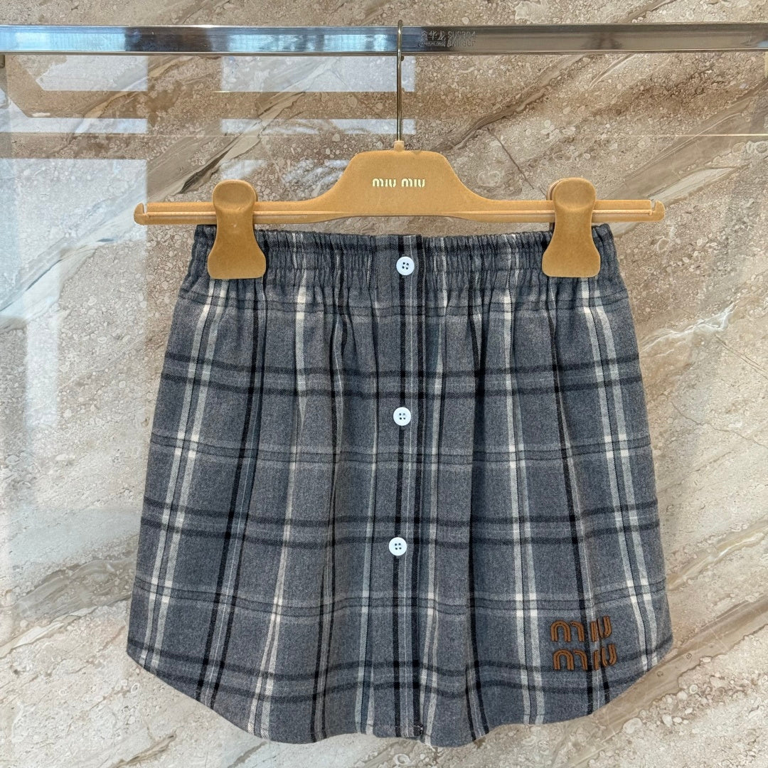 플란넬 체크 셔츠 투피스 (Flannel check shirt two-piece)