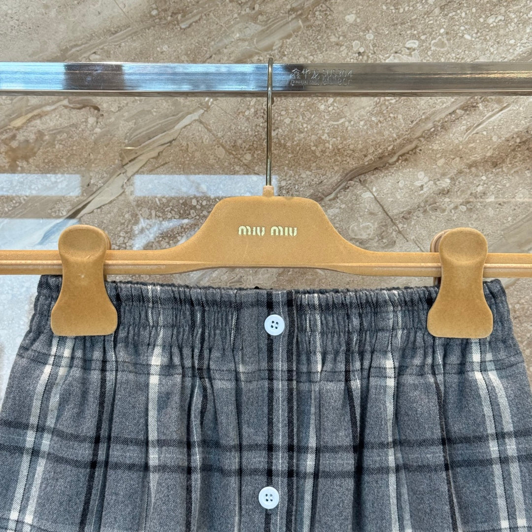 플란넬 체크 셔츠 투피스 (Flannel check shirt two-piece)