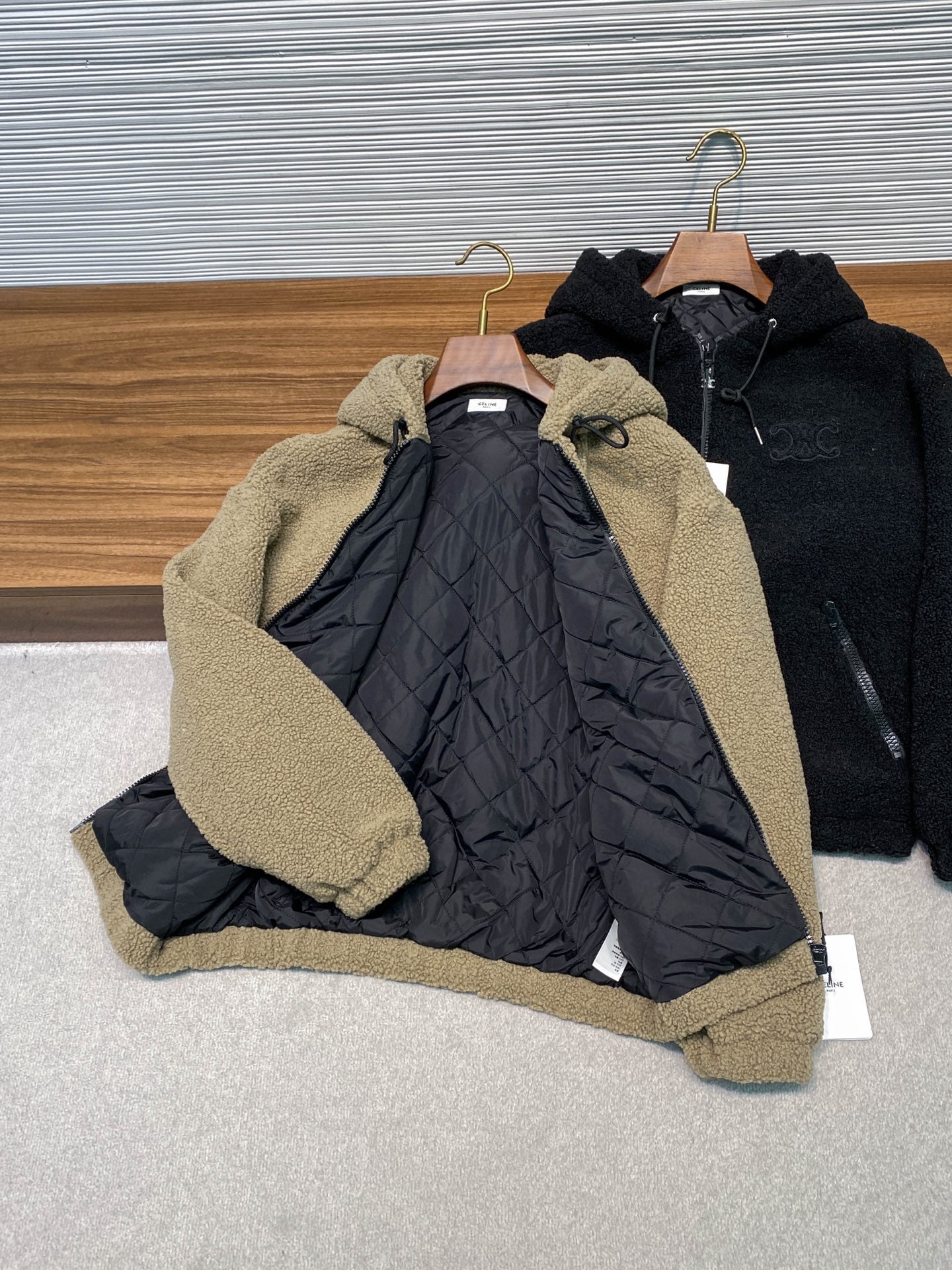 램스울 퀼팅 후리스점퍼 (Lambswool quilted fleece jumper)