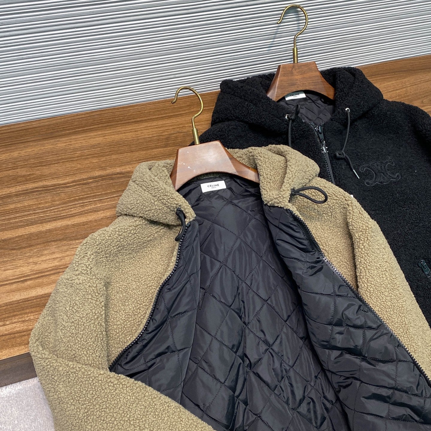 램스울 퀼팅 후리스점퍼 (Lambswool quilted fleece jumper)