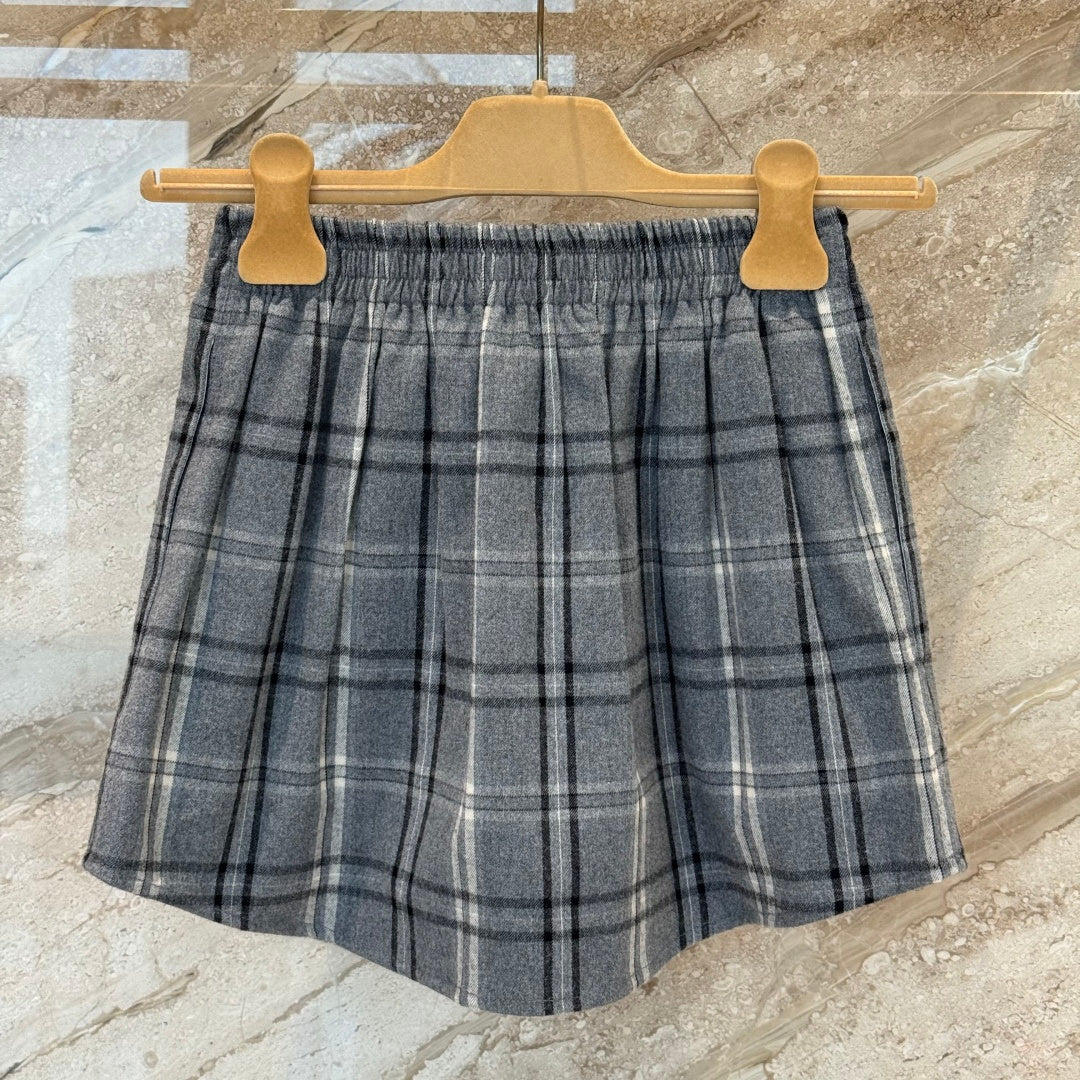 플란넬 체크 셔츠 투피스 (Flannel check shirt two-piece)