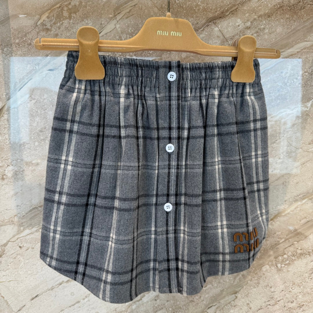 플란넬 체크 셔츠 투피스 (Flannel check shirt two-piece)