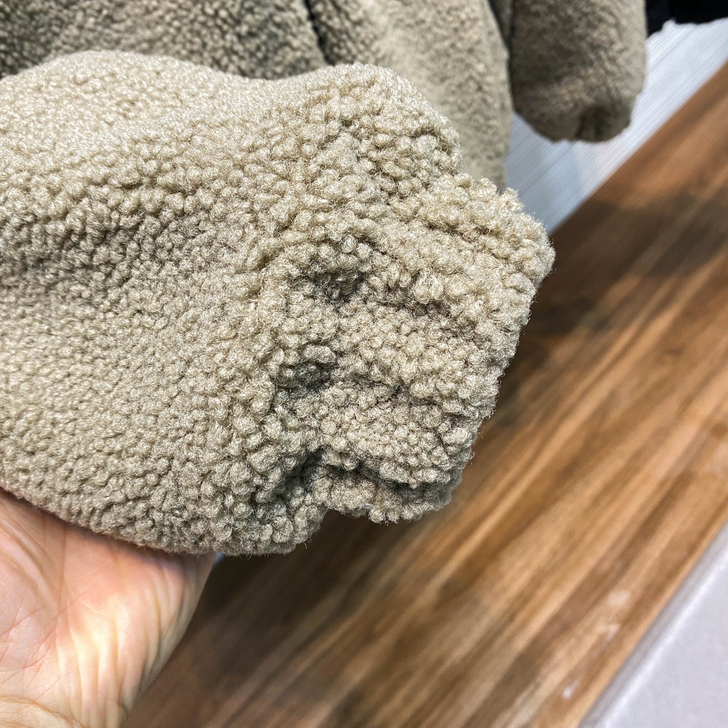 램스울 퀼팅 후리스점퍼 (Lambswool quilted fleece jumper)