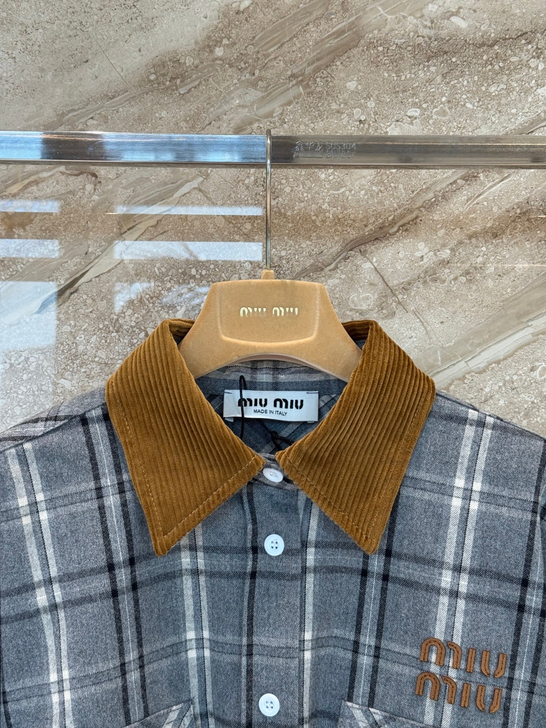 플란넬 체크 셔츠 투피스 (Flannel check shirt two-piece)