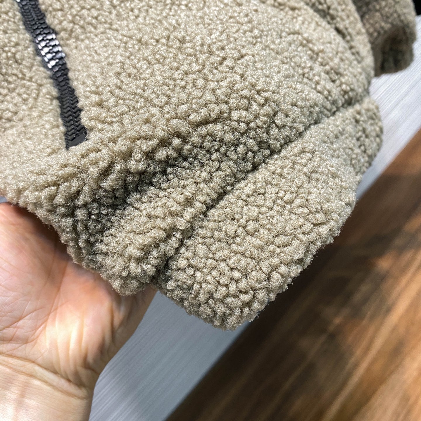 램스울 퀼팅 후리스점퍼 (Lambswool quilted fleece jumper)